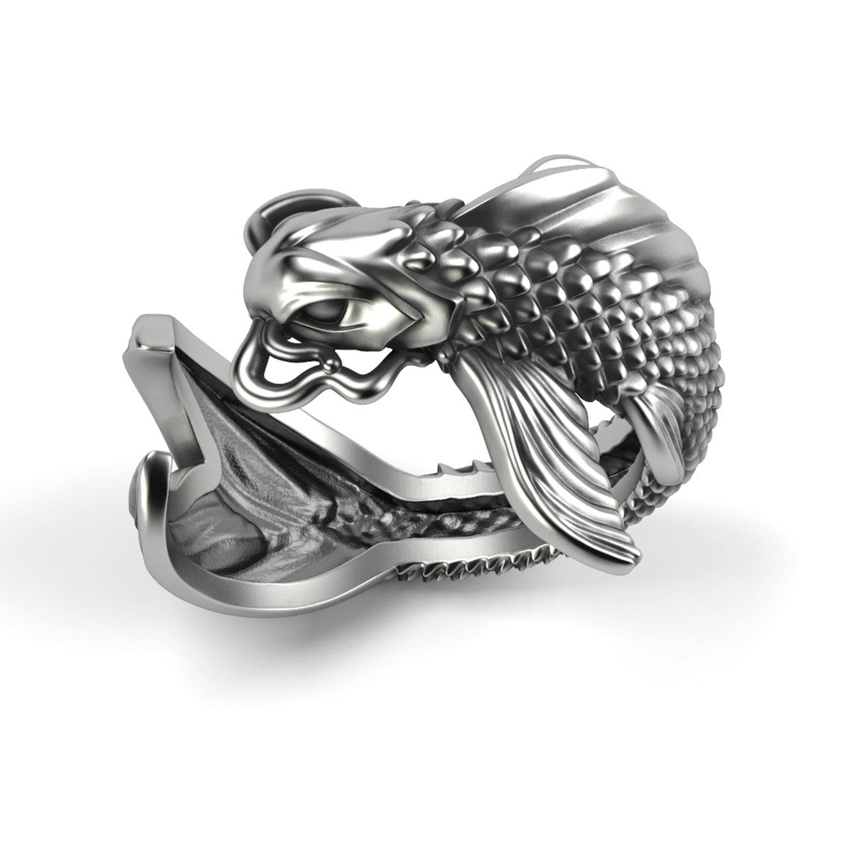 Fish Ring for Men, Norse Viking Koi Carp Ring, Vintage Koi Fish Totem  Amulet Ring, Hip Hop Biker Ring, Punk Animal Fish Jewelry Gift for Men Boys  (7)|Amazon.com